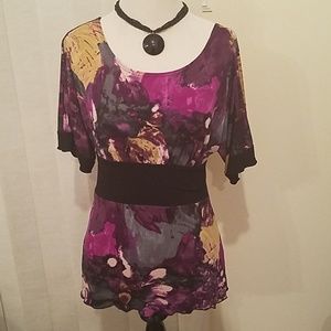 A. Byer multicolored dress blouse